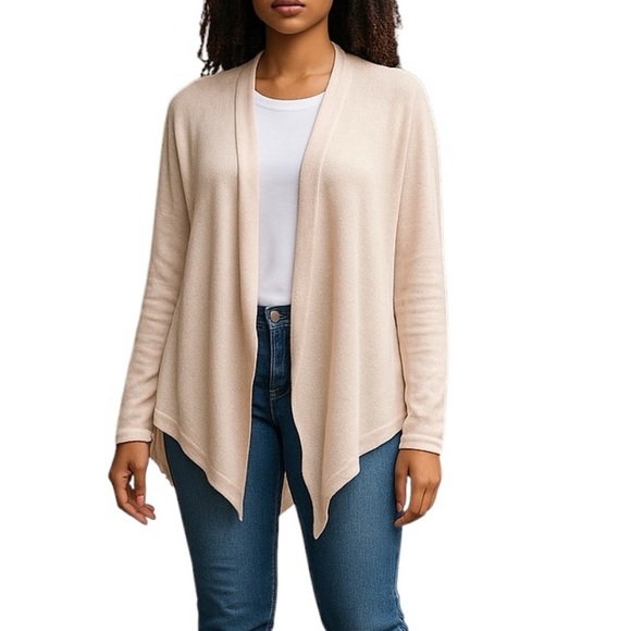 J Jill Pink Linen Blend Cardigan - Picture 1 of 8